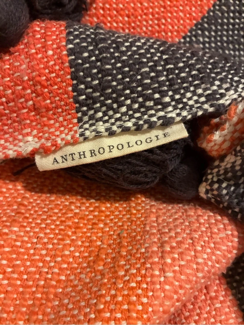 Anthropologie Richmond Throw Blanket - Coral, Mint & Navy